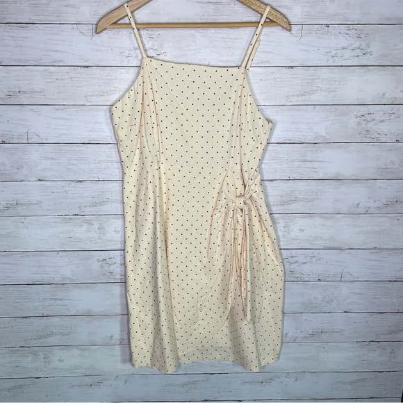 Hem & Thread Cream White Polkadot Wrap Dress - Picture 3 of 5